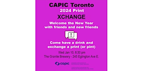 Hauptbild für CAPIC Toronto 2024 Print Xchange Pub Night