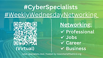 Imagem principal do evento #CyberSpecialists Virtual Job/Career/Professional Networking #Jacksonville