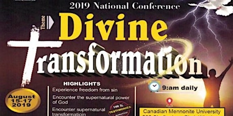 "DIVINE TRANSFORMATION" @ 2019 Deeper Life National Conference primary image