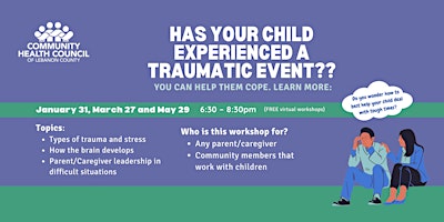 Hauptbild für Webinar: How trauma effects children, for parents and caregivers