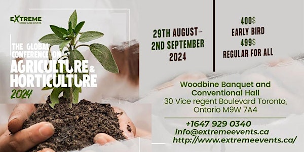 The Global Conference on Agriculture and Horticulture 2024