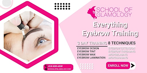 Primaire afbeelding van Columbus, Oh, 3 Day Everything Eyebrow Training, Learn 8 Methods |