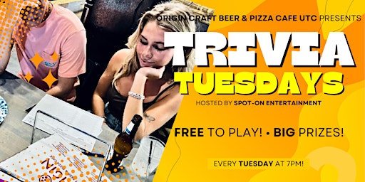 Primaire afbeelding van Trivia Tuesdays! hosted by Spot-On Entertainment