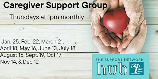 Caregiver Support Group: Thursday, May 16th at 1:00pm primary image