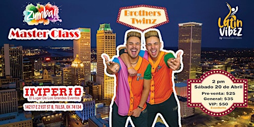 Primaire afbeelding van Zumba Master Class con los Brothers Twinz en Tulsa