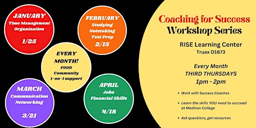 Primaire afbeelding van Coaching for Success Workshop Series