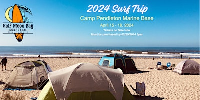 Imagem principal do evento 2024  HMB Surf Team Camp Pendleton Surf Trip