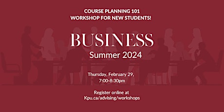 Course Planning 101 - Business students starting Summer Semester 2024 primary image