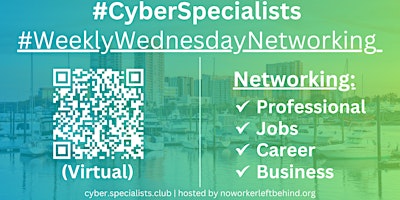 Primaire afbeelding van #CyberSpecialists Virtual Job/Career/Professional Networking #Stamford