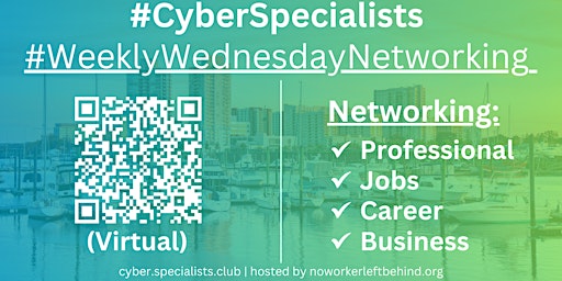 Imagem principal do evento #CyberSpecialists Virtual Job/Career/Professional Networking #Stamford