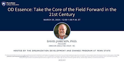 Hauptbild für OD Essence: Take the Core of the Field Forward in the 21st Century