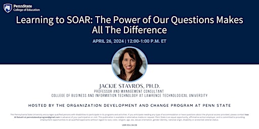 Learning to SOAR: The Power of Our Questions Makes All The Difference primary image