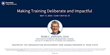 Making Training Deliberate and Impactful