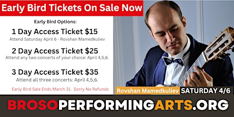 Brownsville Guitar Festival - Rovshan Mamedkuliev - Saturday April 6.