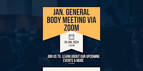 Imagem principal do evento January General Body Meeting