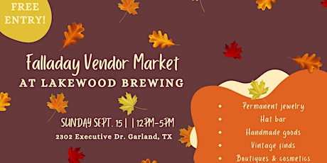 Falladay Vendor Market at Lakewood Brewing Co.