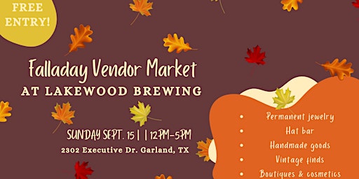 Immagine principale di Falladay Vendor Market at Lakewood Brewing Co. 