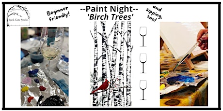 Paint Night ''Birch Trees'...Adults and Teens 14+..no exper. nec, really! primary image