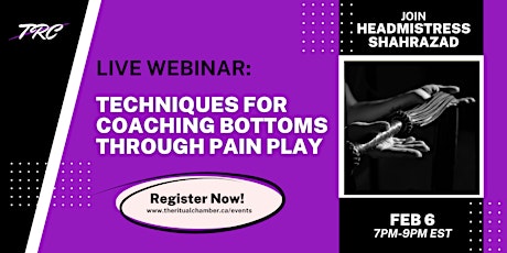 Techniques for Coaching Bottoms Through Pain Play primary image