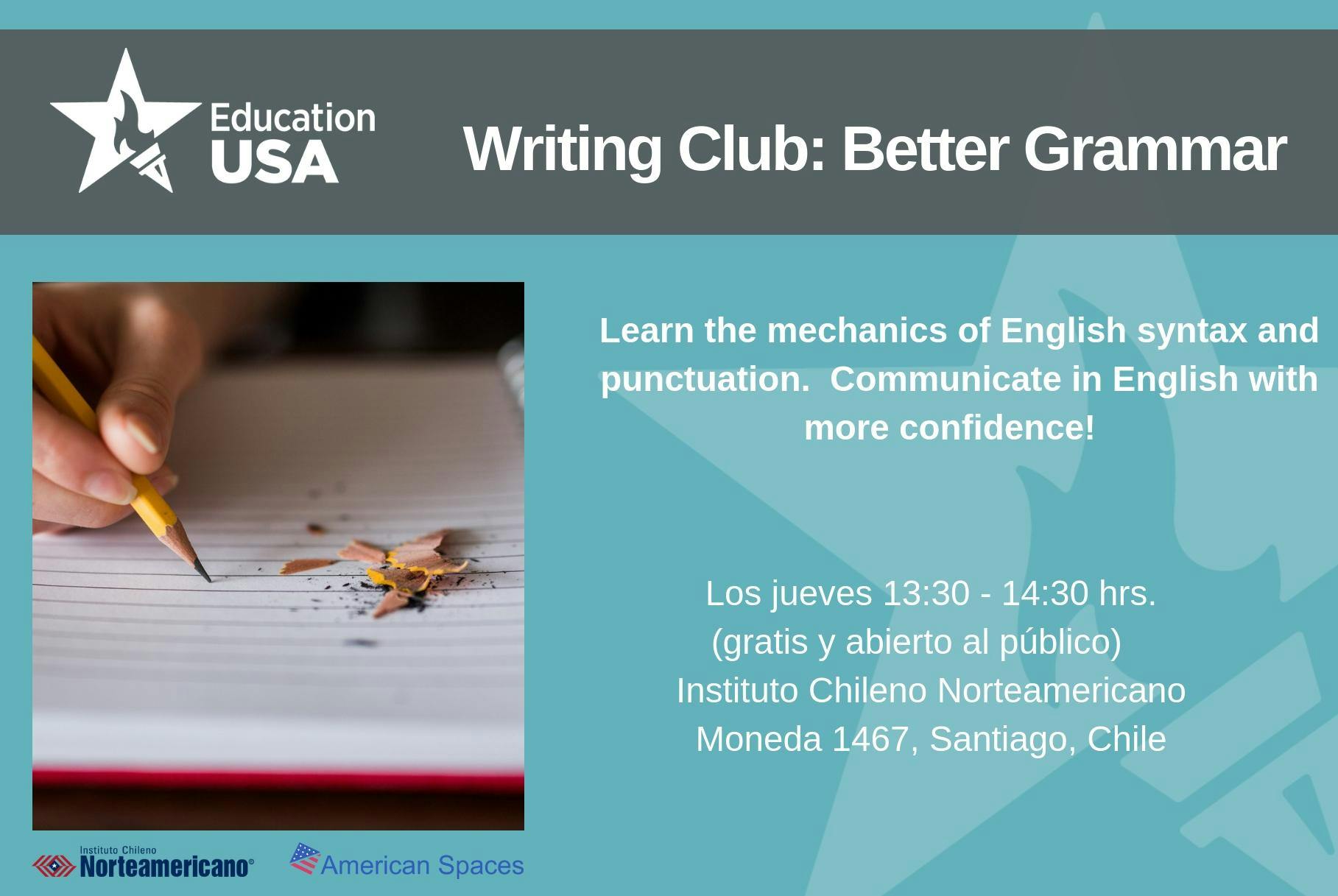Writing Club Agosto - Better Grammar