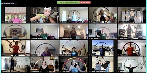 Imagen principal de FREE Hula Hoop Fitness with Getti (easy fun Online Virtual classes on Zoom)