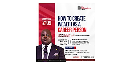 HOW TO CREATE WEALTH AS A CAREER PERSON-With Dr. Olumide Emmanuel