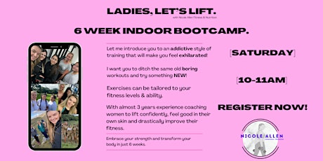 Ladies, let's lift! 6 Week Indoor Bootcamp primary image