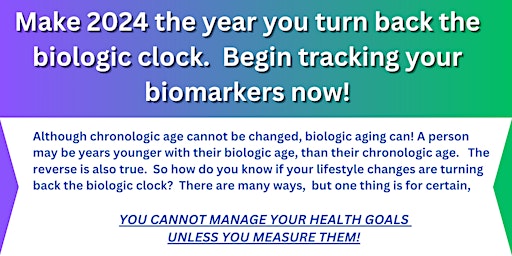 Imagem principal do evento 2024 Biologic Clock Rewind