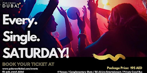 Imagen principal de Saturday Pub Crawls in Dubai: Nightlife Tours