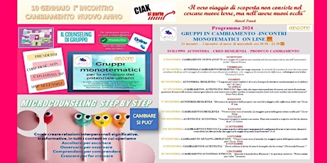 GRUPPI IN CAMBIAMENTO   A.I.C.I . ON LINE 2024 1 INCONTRO  AL MESE