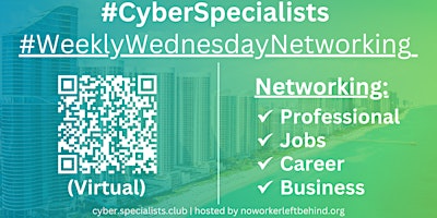 Primaire afbeelding van #CyberSpecialists Virtual Job/Career/Professional Networking #Indianapolis
