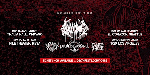 Immagine principale di Bloodbath, Primordial, Archgoat, Severe Torture & more in Los Angeles 