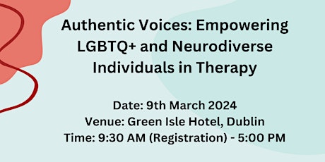 Authentic Voices: Empowering LGBTQ and Neurodiverse Individuals in Therapy primary image