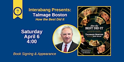 Imagem principal do evento Talmage Boston's HOW THE BEST DID IT