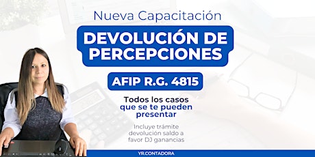 DEVOLUCIÓN DE PERCEPCIONES AFIP R.G. 4815 primary image
