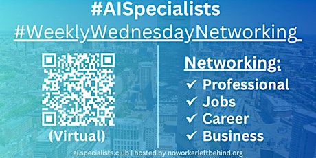 #AISpecialists Virtual Job/Career/Professional Networking #Seattle #SEA