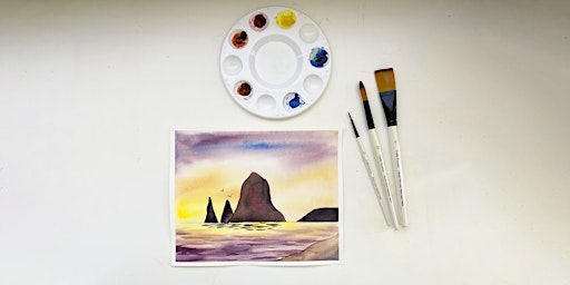 Watercolors Made Easy: Oregon Beach Sunset (Wilsonville) primary image