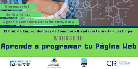 "Workshop aprende a programar tu página web" Club de Emprendedores Comodoro Rivadavia