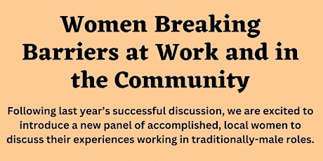 Women Breaking Barriers at Work and in the Community primary image
