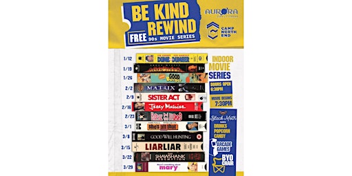 Imagem principal do evento Be Kind, Rewind: 90s Movie Series!