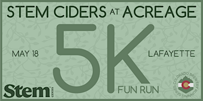 Stem Ciders at Acreage 5k event logo