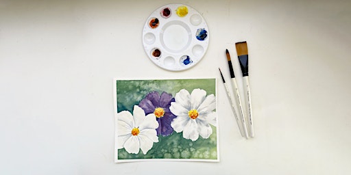 Watercolors Made Easy: Cosmos Flowers (Newberg) primary image