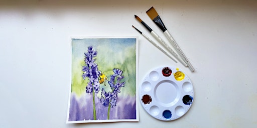Watercolors Made Easy: Honeybee & Lavender (Wilsonville) primary image