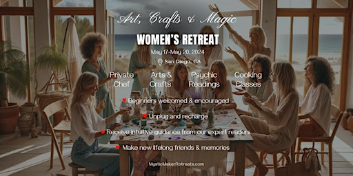 Imagem principal de Art, Crafts & Magic Weekend Retreat for Women in San Diego, CA