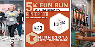 Imagem principal do evento 5k Beer Run x Utepils Brewing | 2024 MN Brewery Running Series