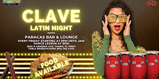 Imagen principal de CLAVE: LATIN NIGHT @Paracas Bar & Lounge!