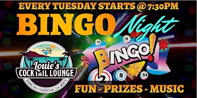 Primaire afbeelding van Tuesday Night Bingo at 7:30