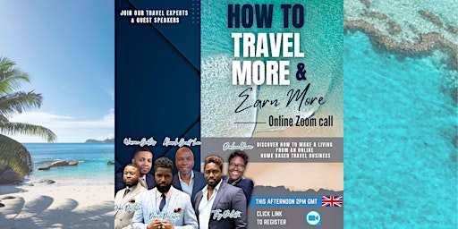 How To Travel More & Earn More - 2PM (GMT) Online primary image