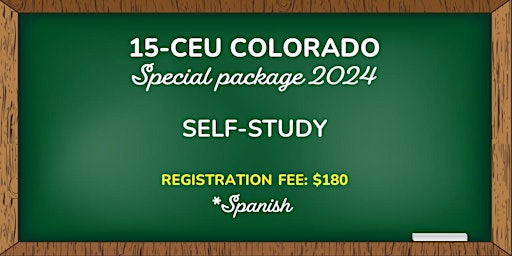 15-CEU COLORADO PACKAGE (*Spanish) SELF-STUDY primary image