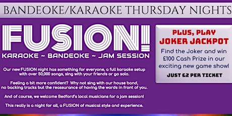 FUSION! Karaoke, Bandeoke, Jam Night